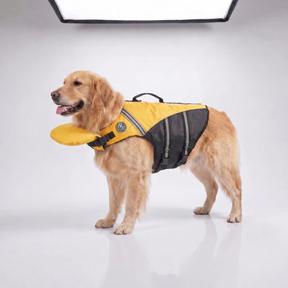 floaty - dog life jacket with chinlift head rest