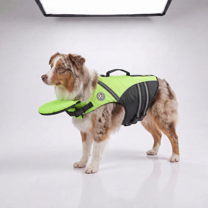 floaty - dog life jacket with chinlift head rest