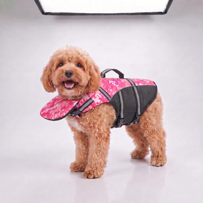 floaty - dog life jacket with chinlift head rest
