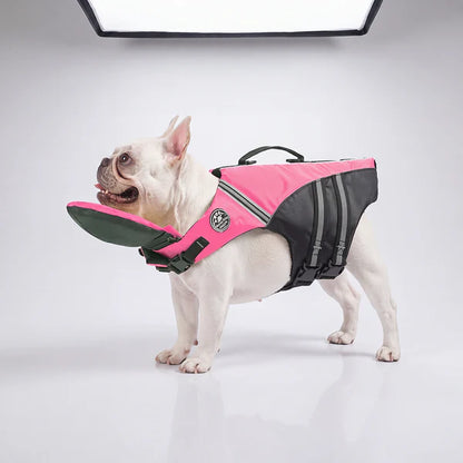 floaty - dog life jacket with chinlift head rest